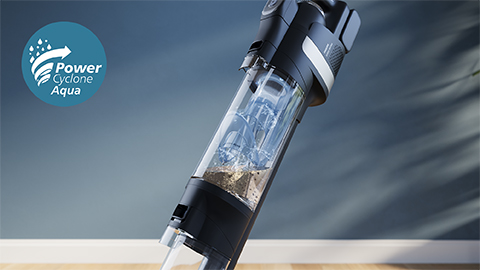 Системата PowerCyclone Aqua​гарантирана постоянно почистване с чиста вода