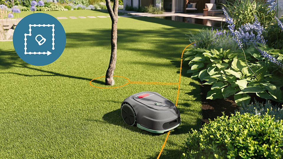 Граничен кабел за определяне на зоната на косене