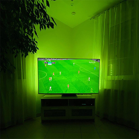 Football game on Ambilight TV